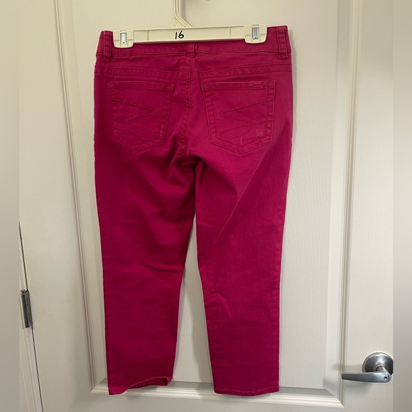 Seven7 Jeans Womens Size 6 Distressed Pink Skinny Denim Pants Casual - Picture 4 of 14